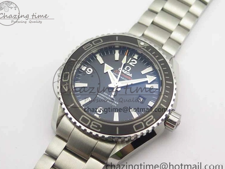 0710 Breathable Planet Ocean Pro Ceramic Bezel 45mm OMF 1:1 Best Edition On SS Bracelet A8500 (Black Balance Wheel) 8140